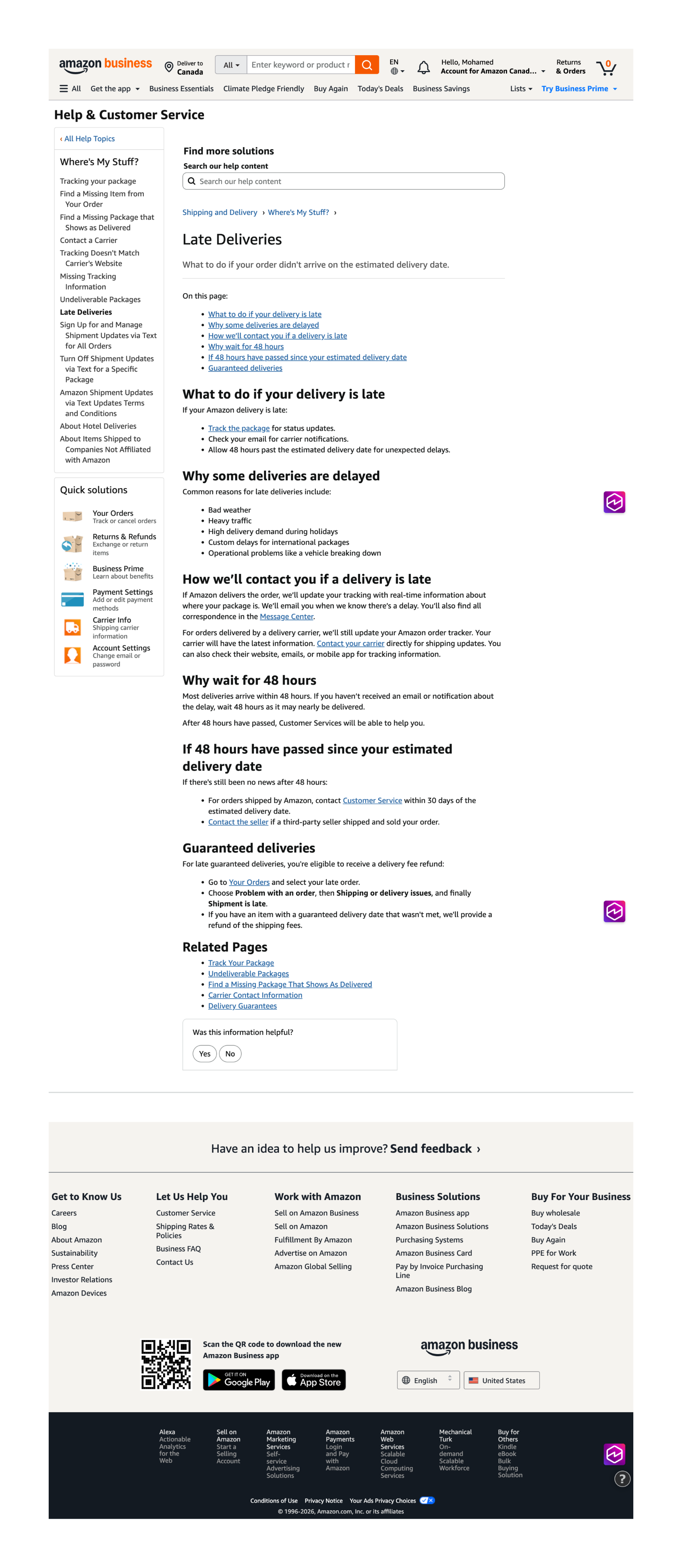 Step 3: Help page